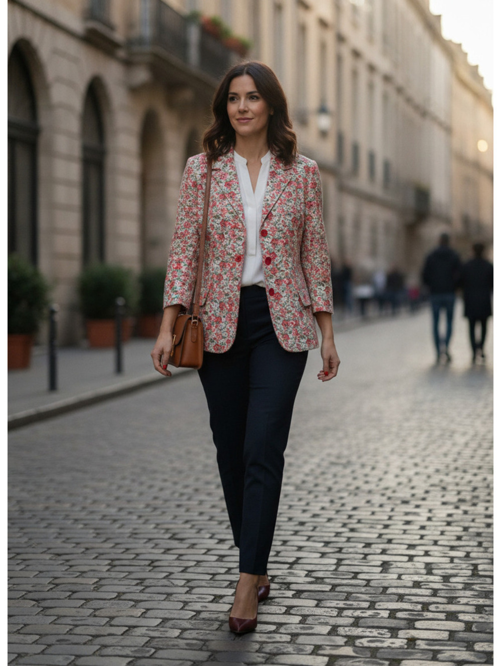 Talbots Floral Blazer Jacket Size 16